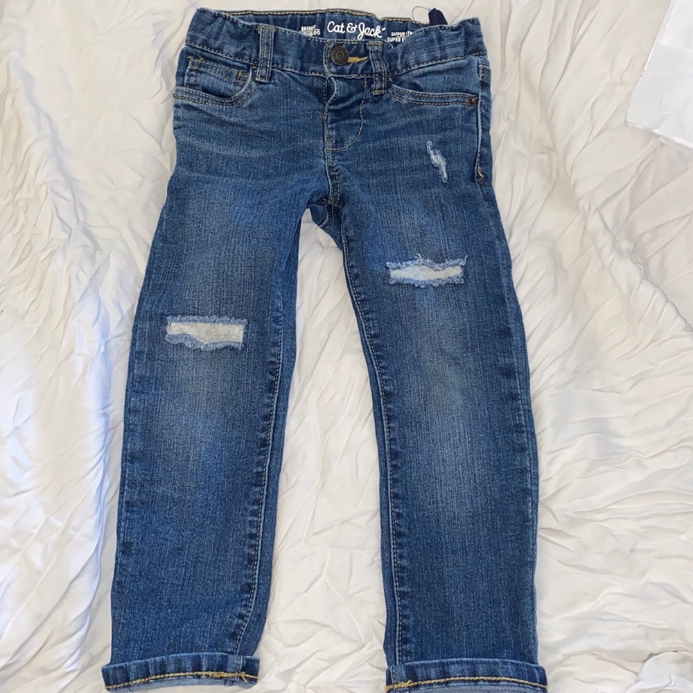 Super stretch skinny jeans for toddler girl